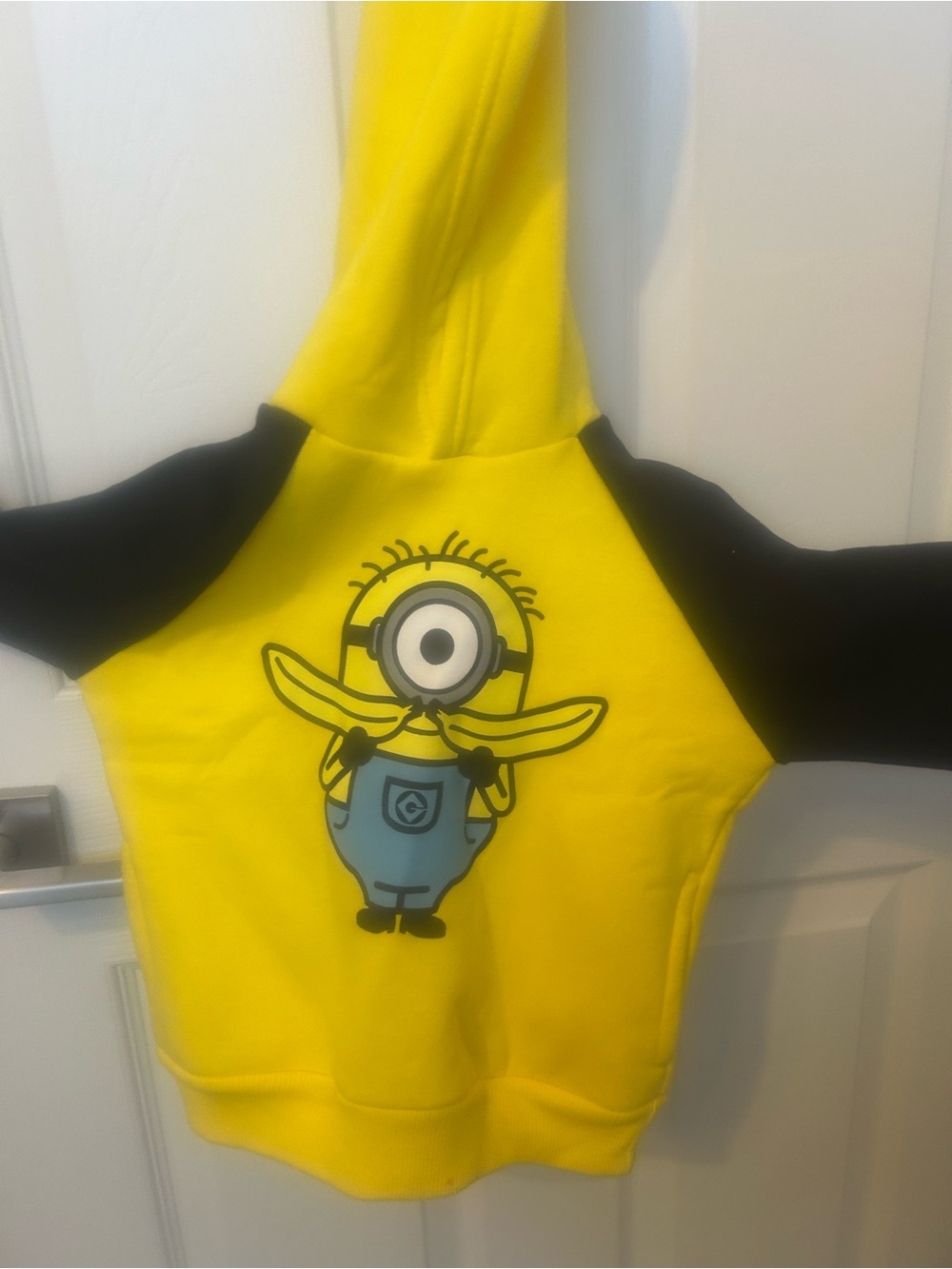 Kids Yellow Minion-Graphic Hooded Sweatshirt